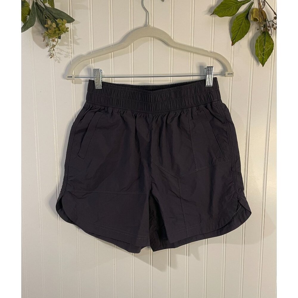 Free People FP Movement Womens XS Gray High-Rise Elastic Waist Nylon Athletic Sh